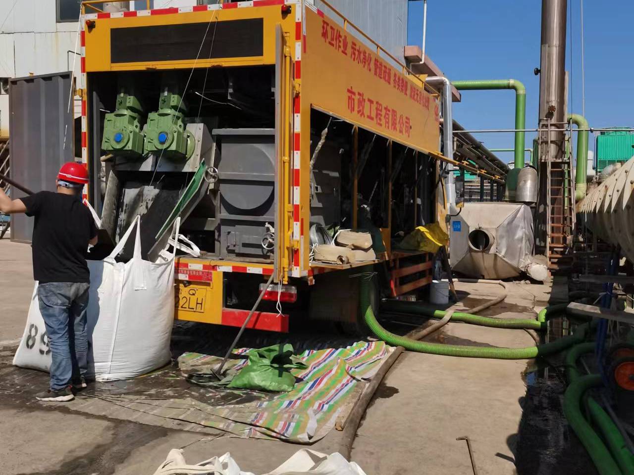 雁江淤泥压干处理